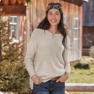 Sundance Simple Days Cashmere Pullover White/Cream- XL